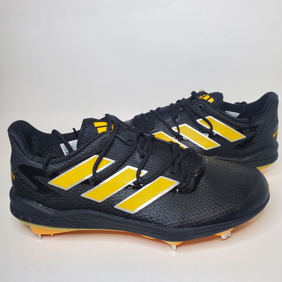 Adidas Adizero Afterburner Metal Baseball Cleats Men's Black H00974 - Picture 2 of 8